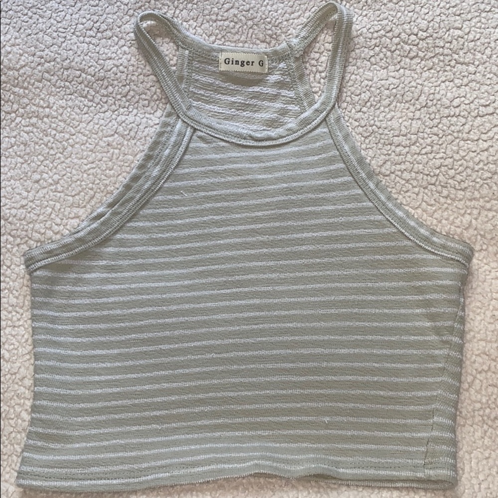 MINT GREAN STIPED TANK 💖